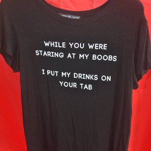 Harper Harlow Black Graphic Rayon T-shirt